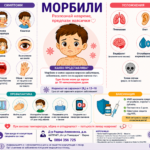 морбили симптоми усложнения профилактика ваксинация инфографика